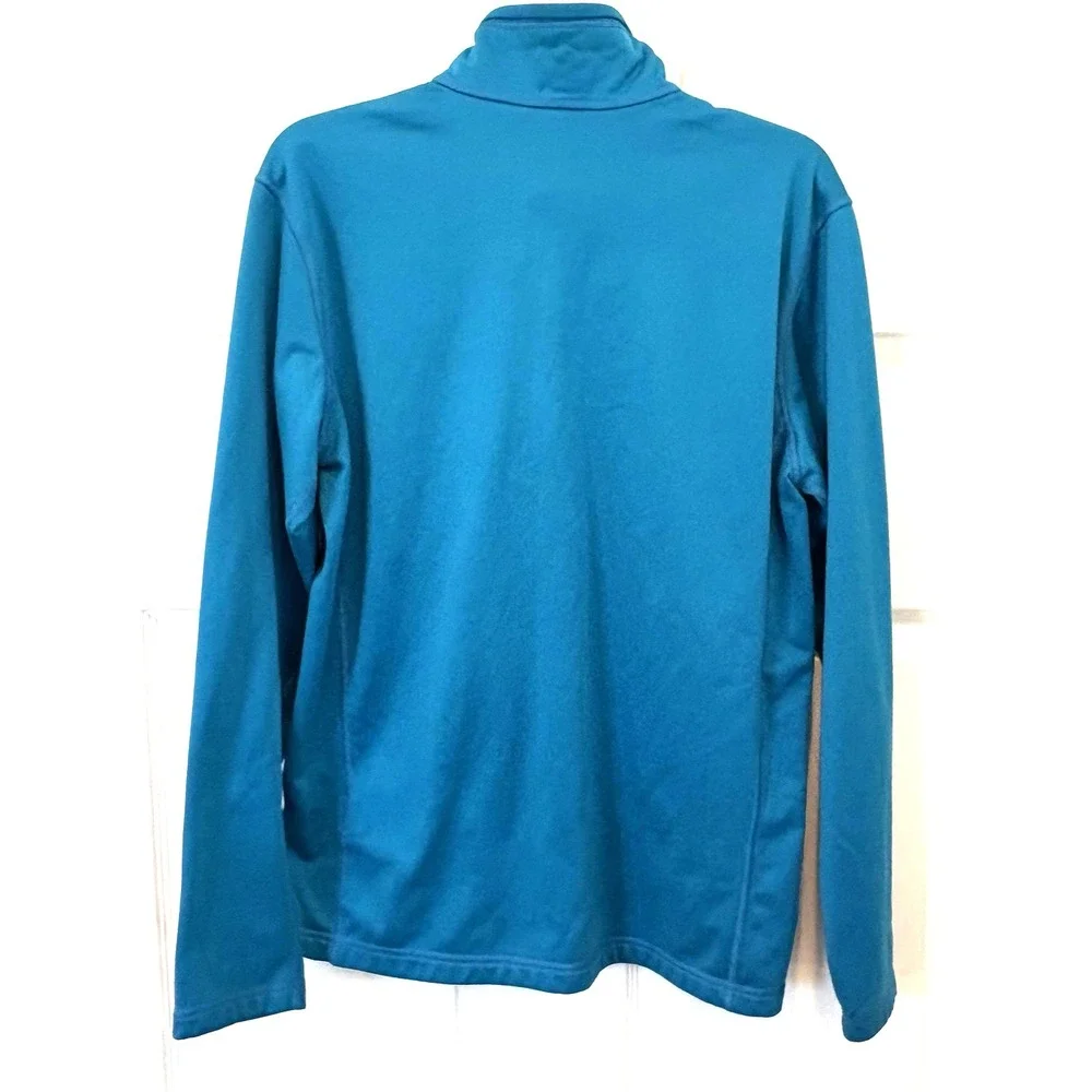 The North Face Pullover Men Medium Aqua 1/4 Zip Long Sleeve Outdoor Hiking Layer
